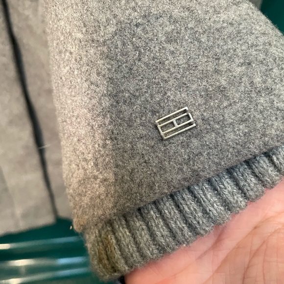 TOMMY HILFIGER GRAY WOOL PARKA - Picture 6 of 6